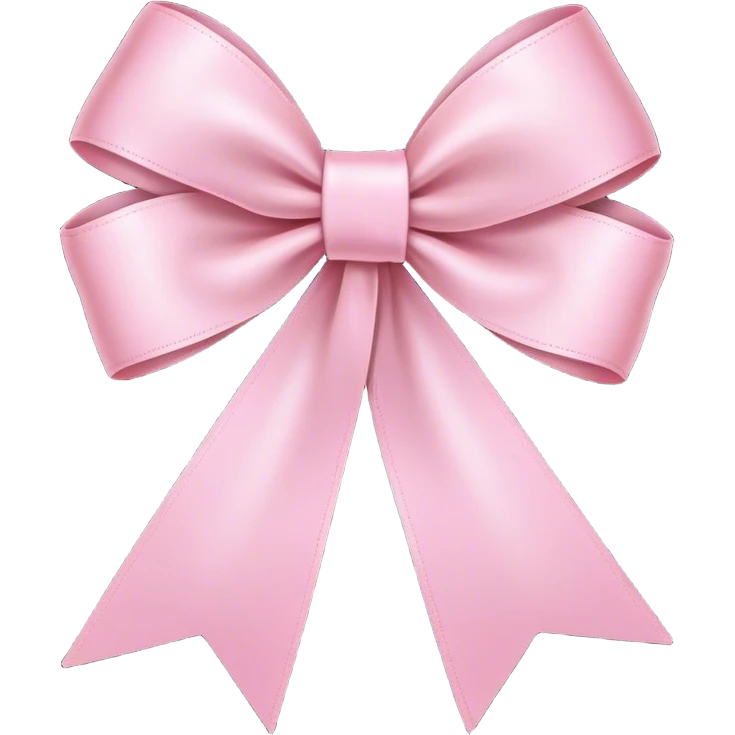 light pink ribbon bow emoji