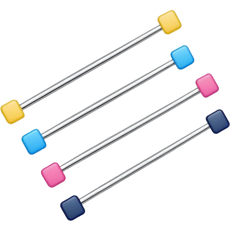 Bobby pins of different colour's  emoji