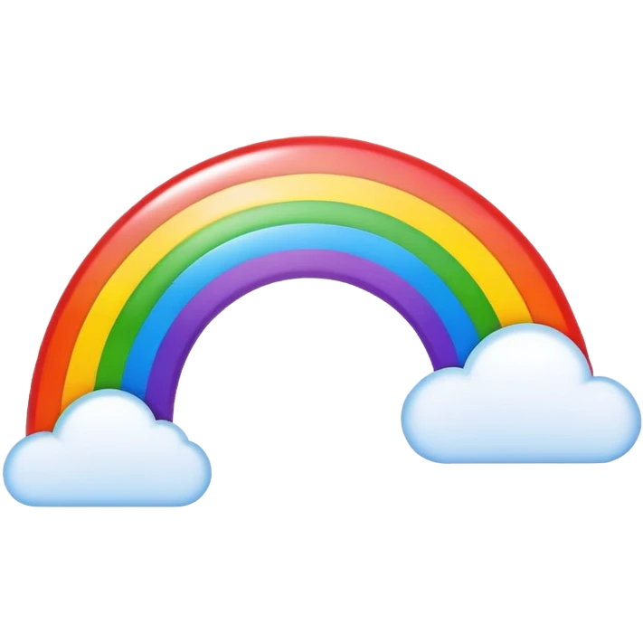 Rainbow behind emoji