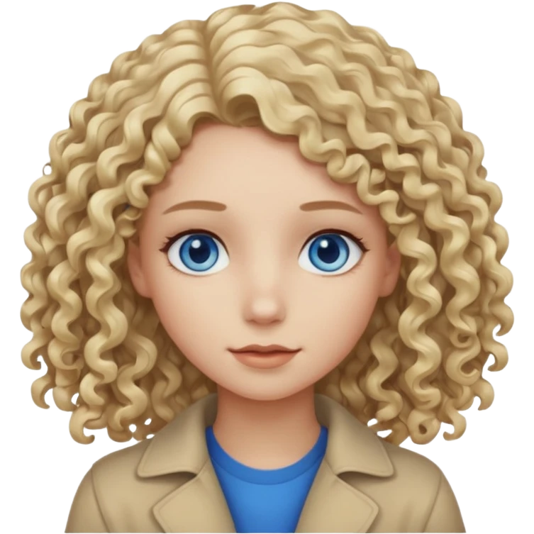 Curly blond blue eyes. Long hair cool beige blond. Longer hair beige ash blonde. emoji
