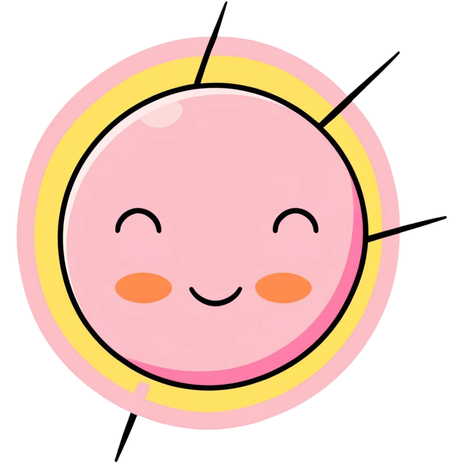 simple pink sun emoji