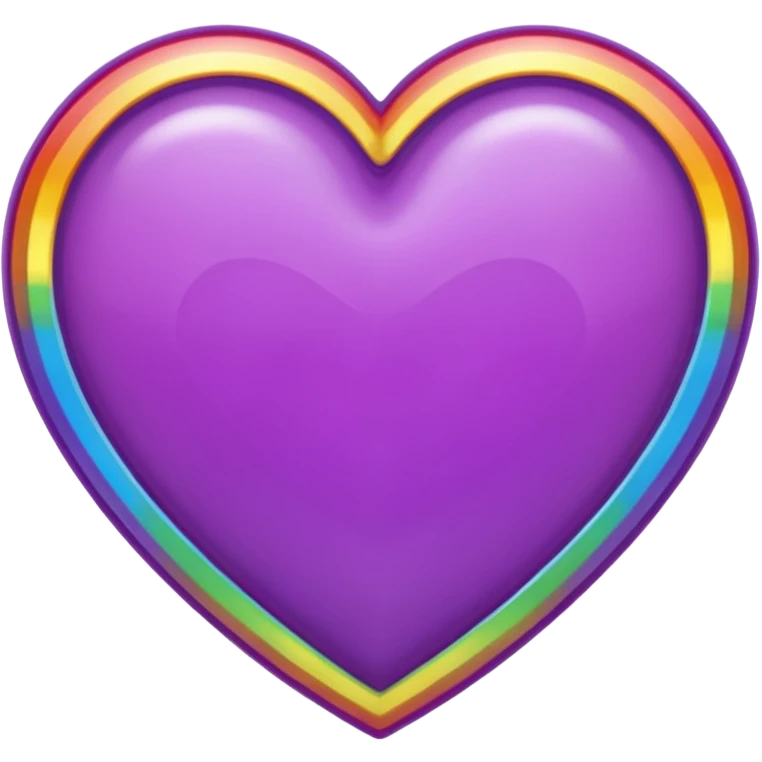 purple heart with a rainbow border emoji