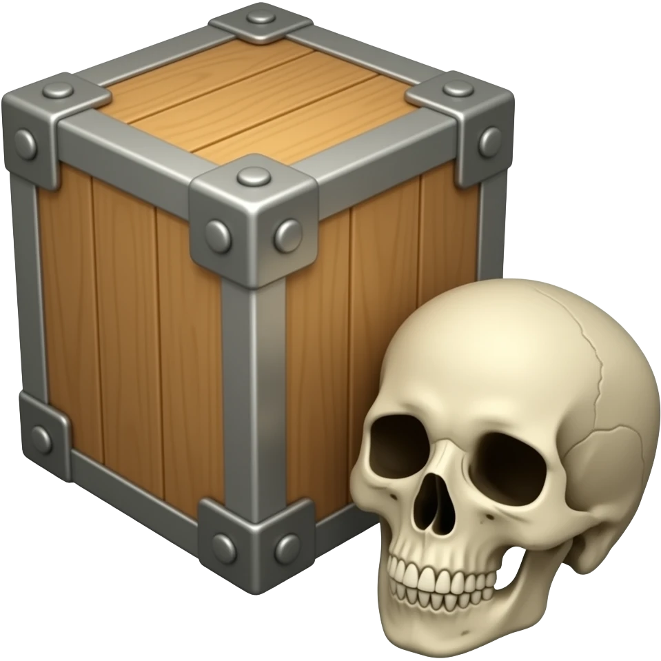 can you add a skull next to this 📦 like a deadly box or fatal box emoji