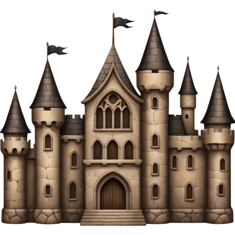 Brown dark acedamia castle emoji