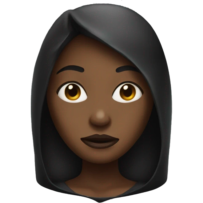 Black girl wearing the mask from the scream movie  emoji