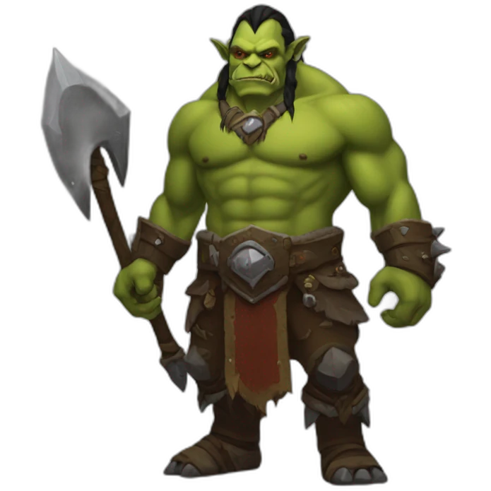 Warcraft orc standing emoji