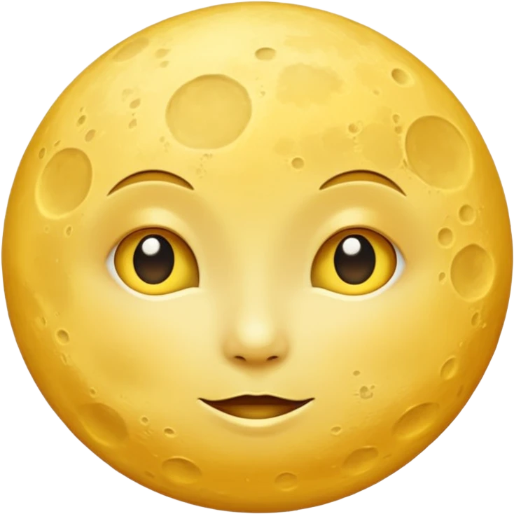 Moon without face, yellow emoji