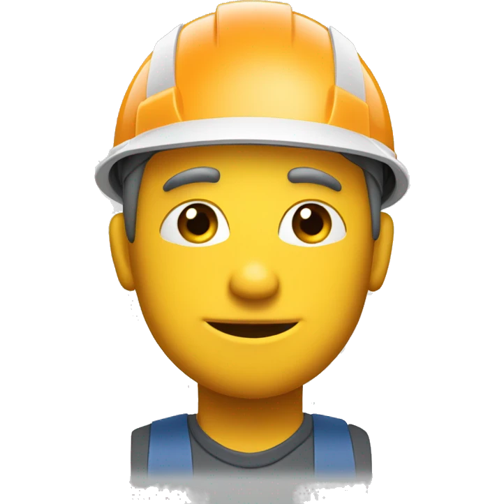 contruction man with safety helmet emoji