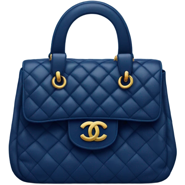 Dark blue classic chanel bag with legs emoji