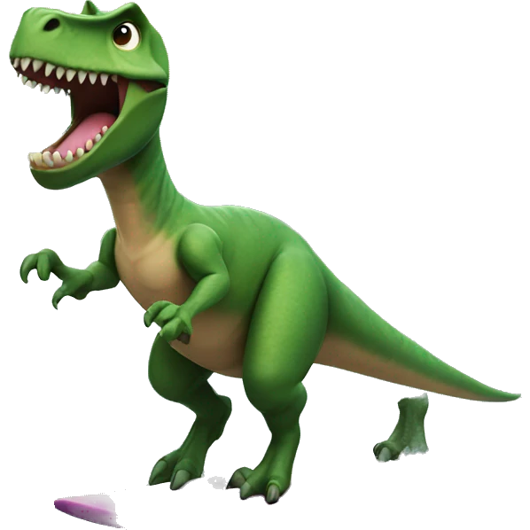 Dinosaur surfing  emoji