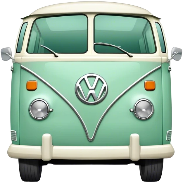 Campervan mint green VW emoji