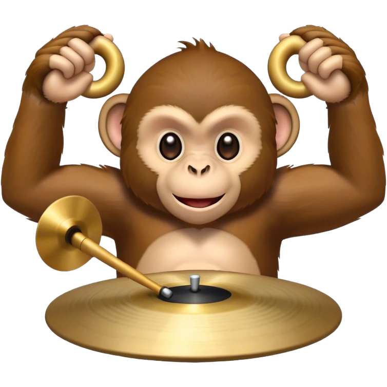 A monkey clashing cymbals emoji