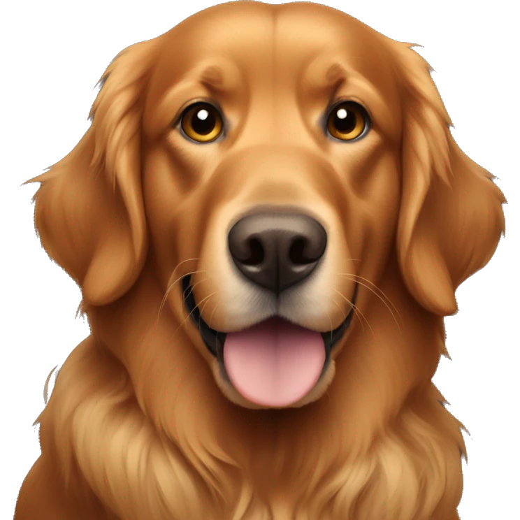 Dark red golden retriever  emoji