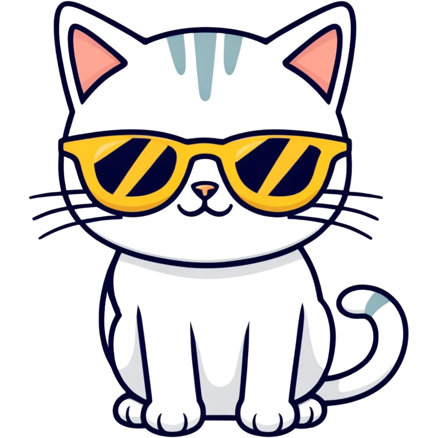 Cat with sunglasses emoji