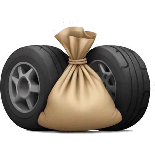 hip thrust with a sandbag against a tire emoji