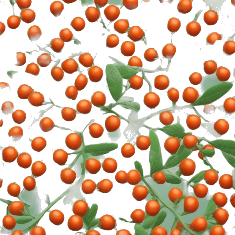 ashwagandha flowers with orange-red berrie emoji
