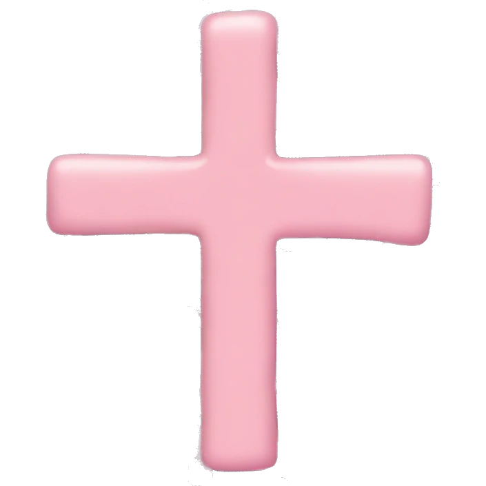 Cross with pink flowers rapped around it emoji