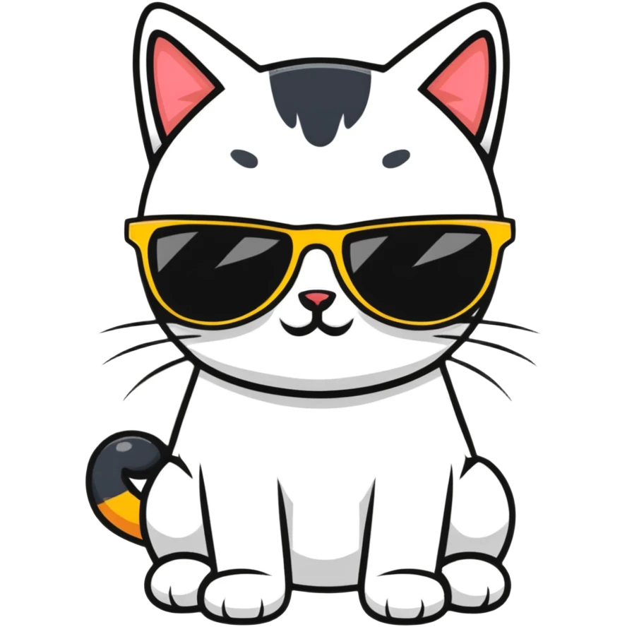 Cat with sunglasses emoji