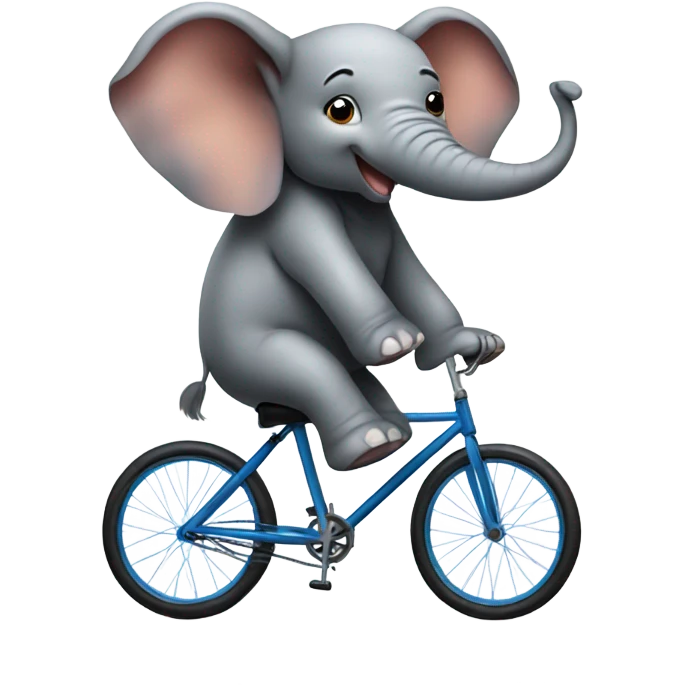 Elephant on unicycle  emoji