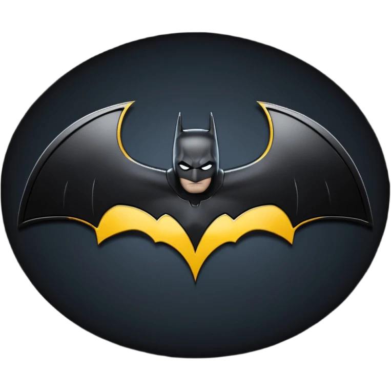 Batman logo Full black no face only logo emoji