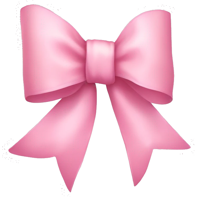 light pink ribbon bow emoji