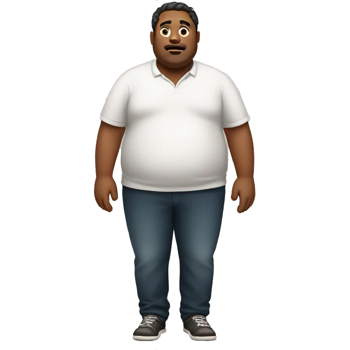 fat dude whole body emoji