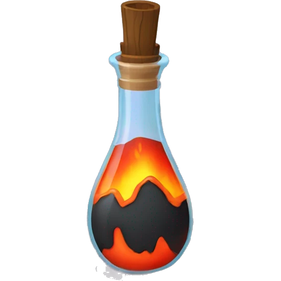 Lava in a potion bottle emoji