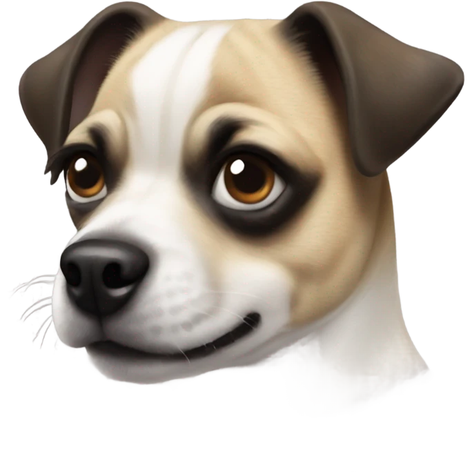 Jack Russel x pug dog. emoji