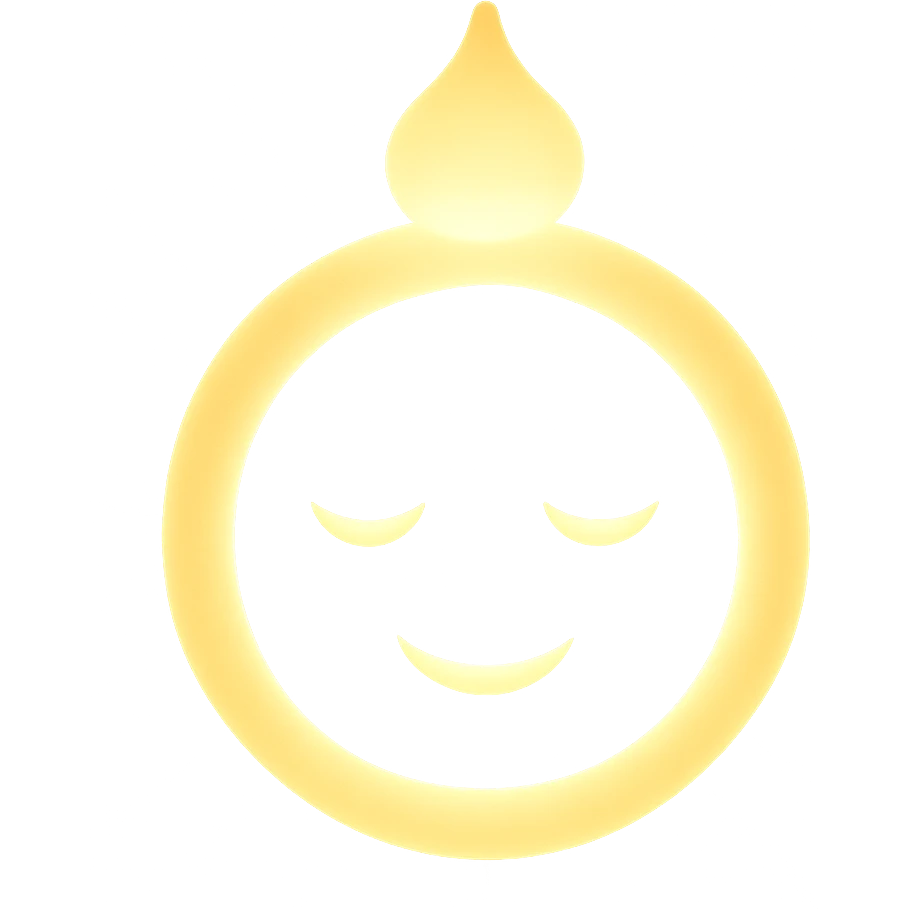 Make the ball glow with a radiant, angelic light effect, ethereal and divine with a warm, gentle smile emoji