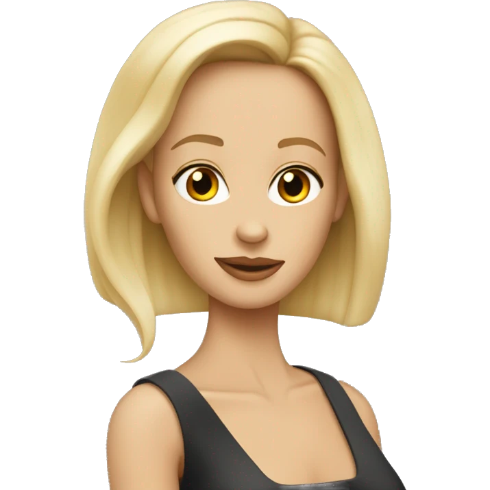 Angelina joli avec un carré blonc emoji