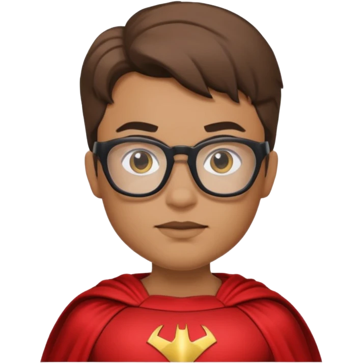 Glasses-Wearing super Heroe emoji