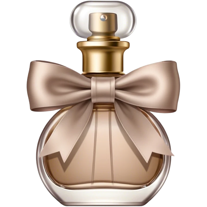 Taupe perfume with bow emoji