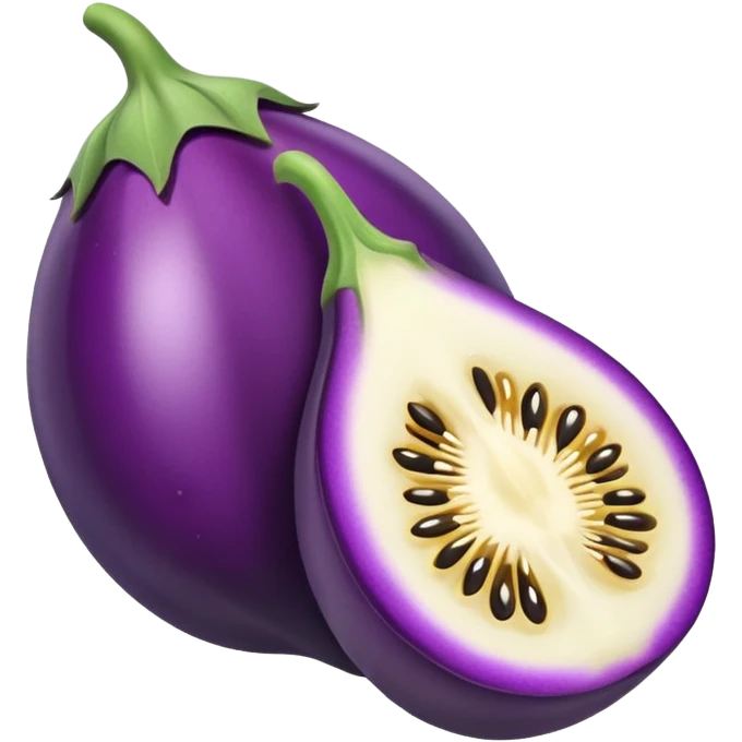 brinjal with small cut piece  emoji