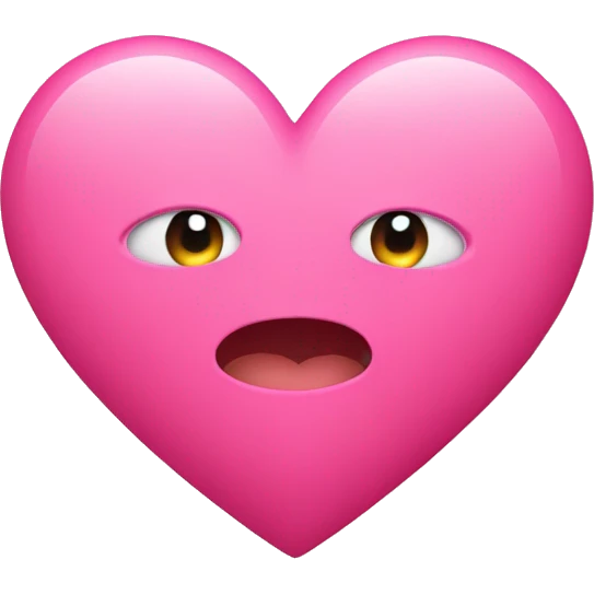 Pink hearts around a in love emoji emoji