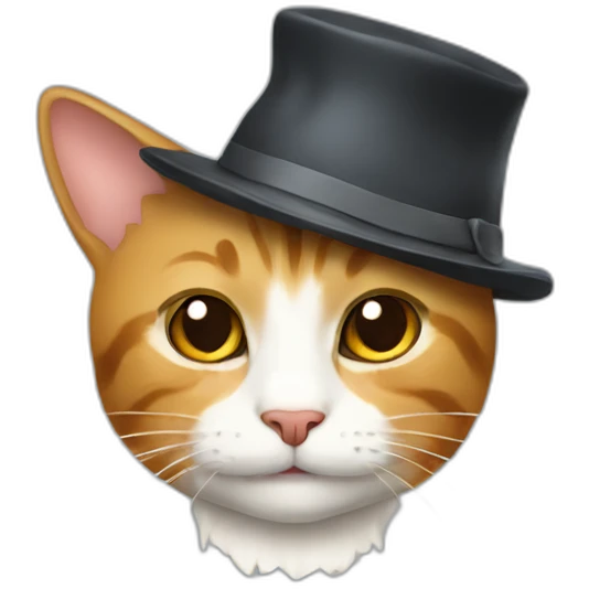a cat with a hat emoji