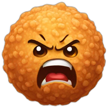 Laddu with anger  emoji