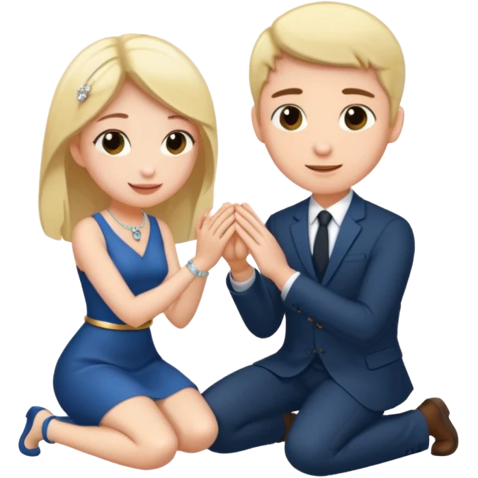 Me on one knee asking her to marry me emoji