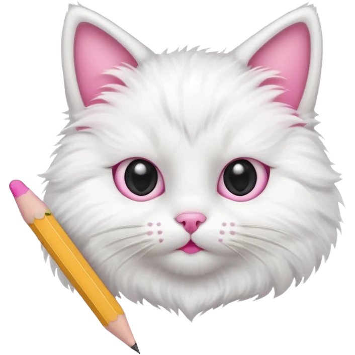 cat with pencil emoji