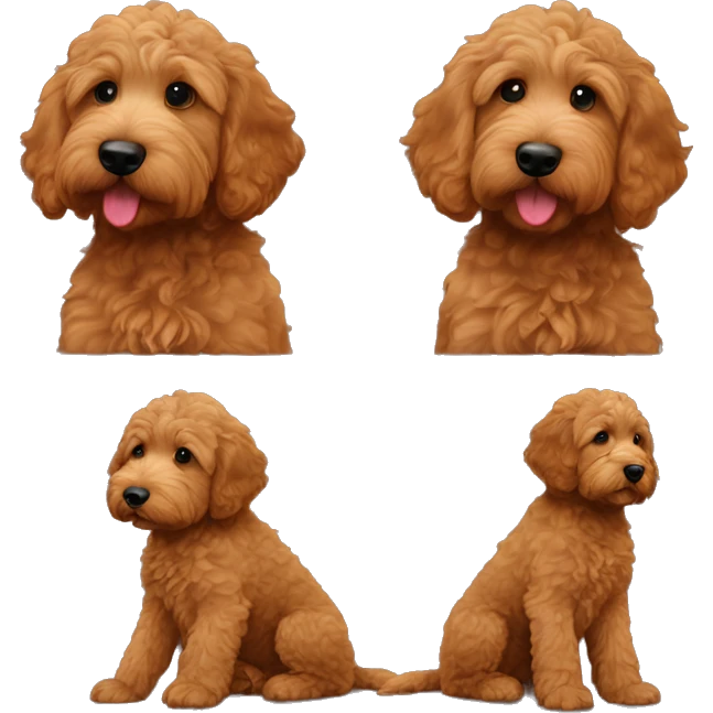 Reddisg brown goldendoodle puppy emoji