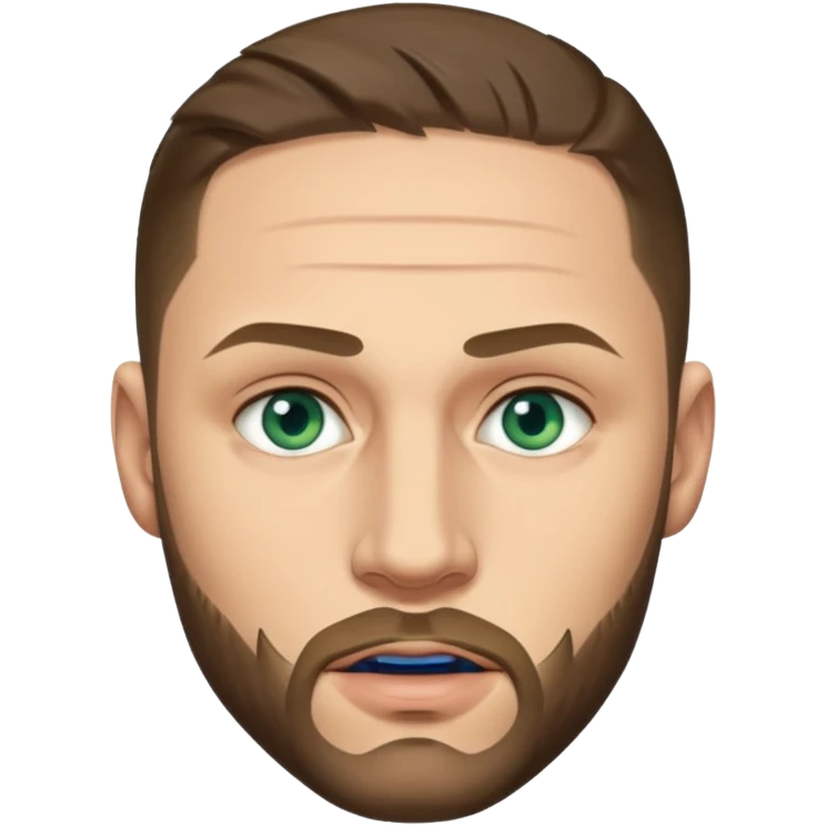 Tom Hardy with blue-green eyes emoji