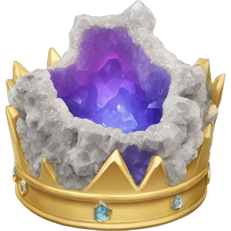 crystal geode crown emoji