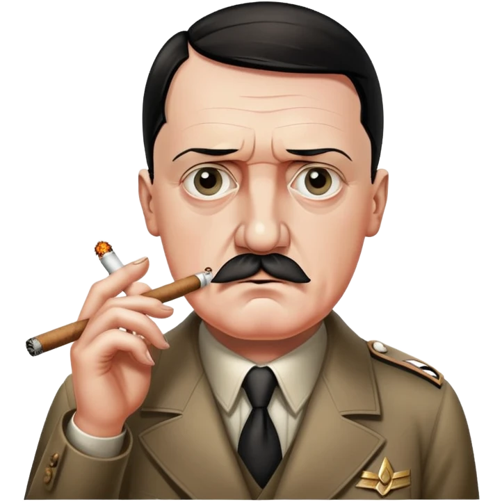 Hitler smoking a blunt emoji