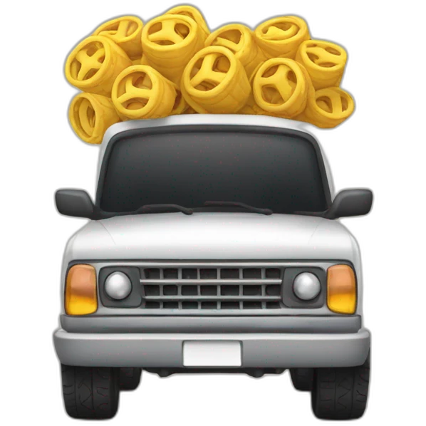 Carro con 7 ruedas emoji