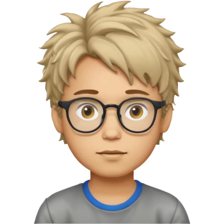 boy with hair style glasses on head  emoji