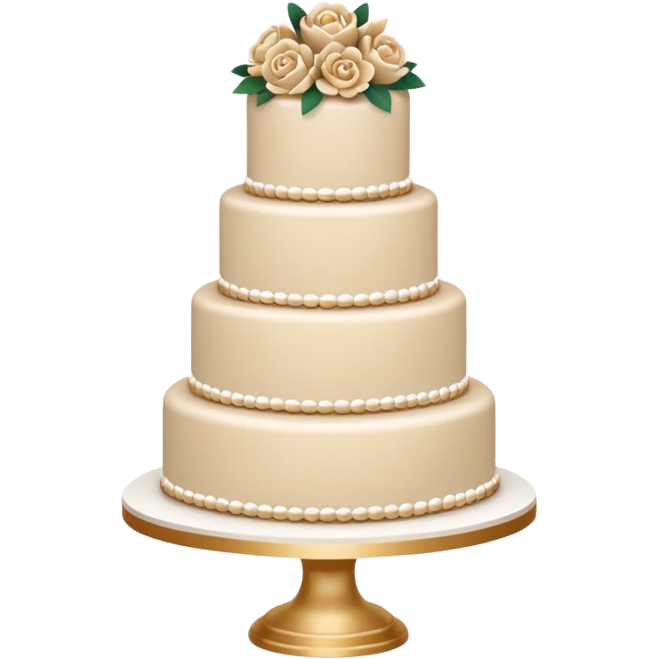 Beige Wedding cake emoji
