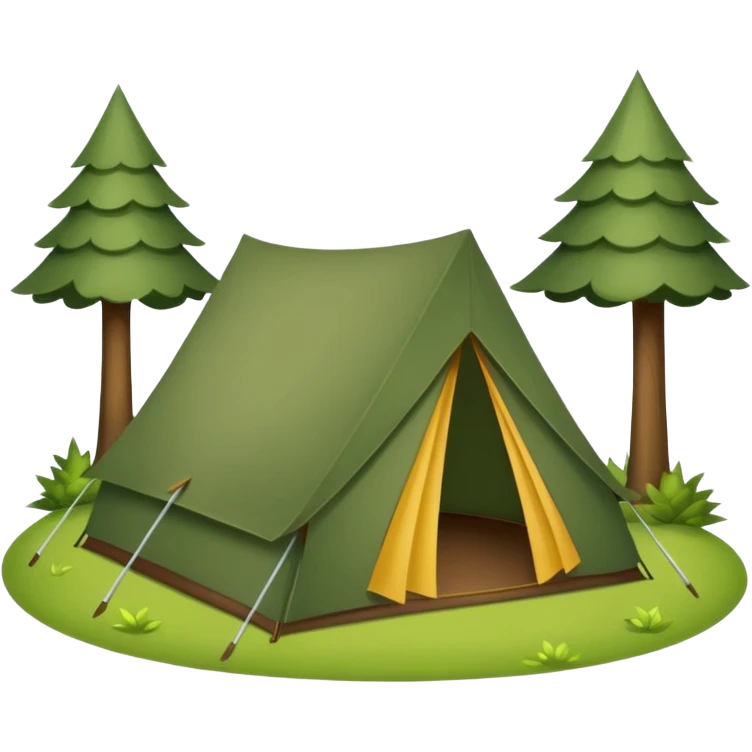 tent in woods emoji