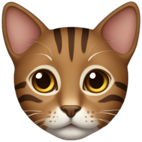 brown cat with dark brown stripes emoji