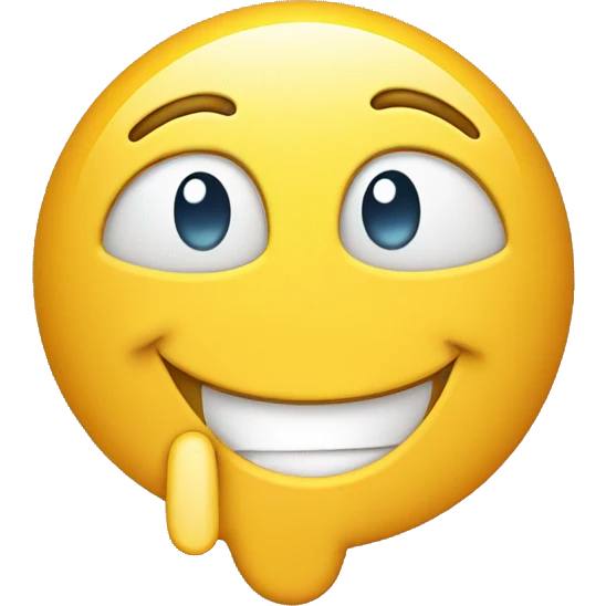 Smiling face with a tear showing thumbs up emoji