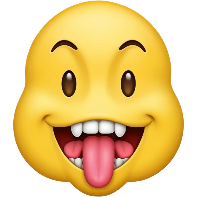 Emoji with tongue looking freaky  emoji