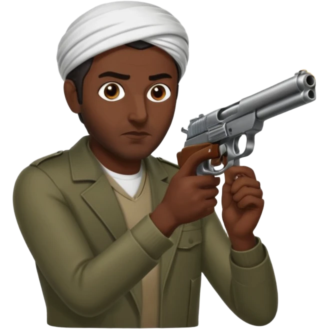 Iran man shoot face emoji